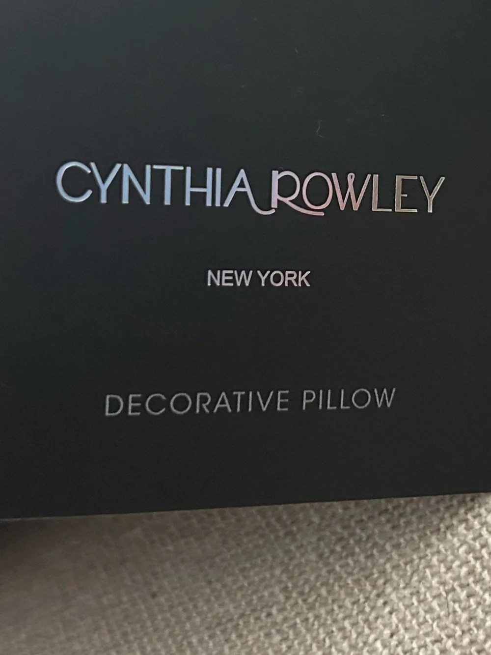 “New” Cynthia Rowley Black Cat Accent Pillow with Orange and Gold Embroidery